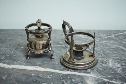 Un lot de métal argenté divers comprenant...