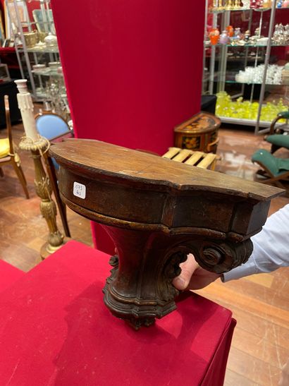 
Console d'applique en bois naturel à décor...