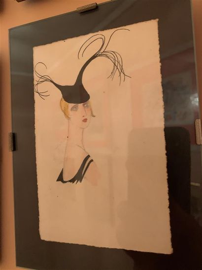 Ecole FRANCAISE 

Seize aquarelles et dessins...