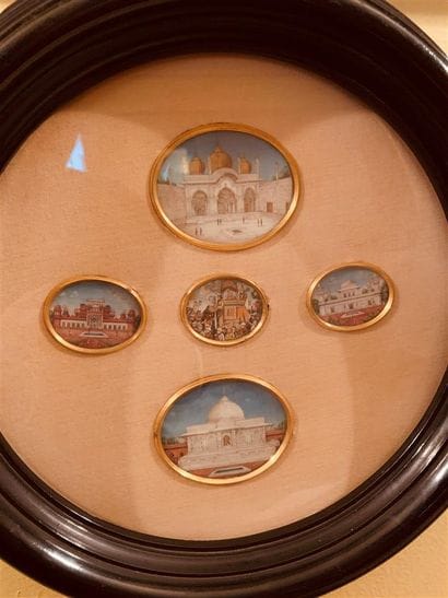 
Cinq miniatures indiennes
Pigments polychromes...