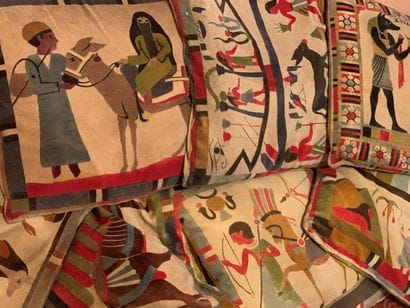 Sept coussins à décor égyptien 

Provenance...
