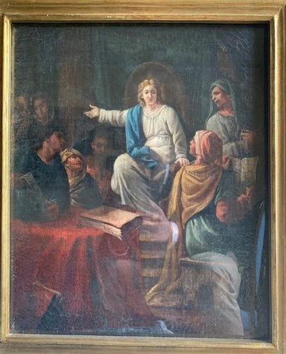 Ecole ITALIENNE du XVIIIe siècle

Scène biblique

Huile...