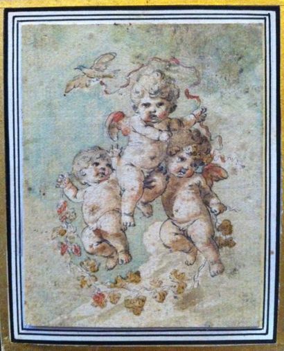 École française du XVIIIe siècle
Trois putti...