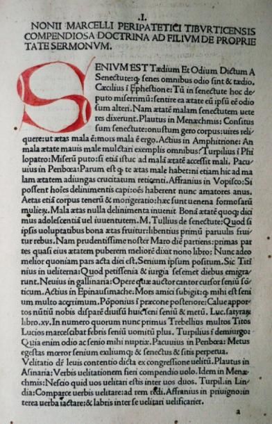 MARCELLUS (Nonius)
Nonii Marcelli Peripatetici....