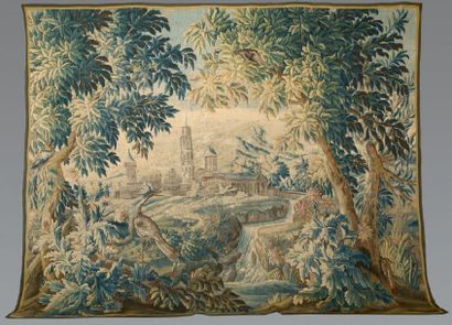 Tapisserie d'Aubusson milieu du XVIIIe siècle,...