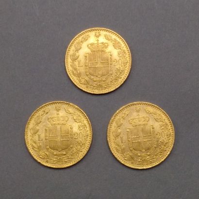 
ITALIE




Trois pièces 20 Lire Umberto...