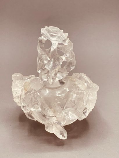 Pot couvert en cristal de roche à décor de...