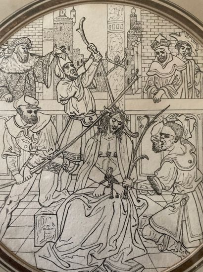 Projet de vitrail

Encre et pierre noire

Diamètre...