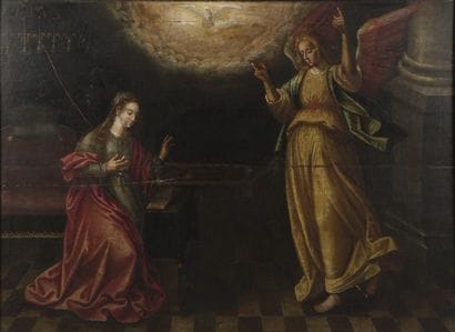 Ecole FLAMANDE du XVIIe siècle

L'Annonciation

Huile...