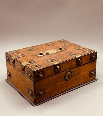 Boîte coffret rectangulaire en bois naturel...