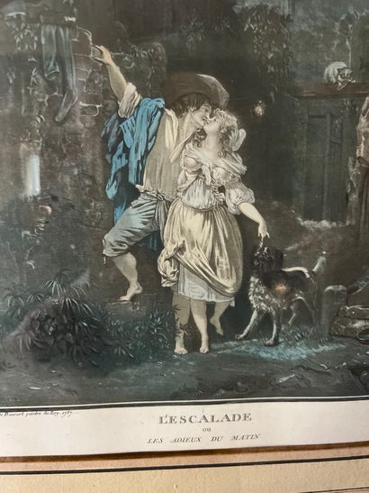 D'après DEBUCOURT

L'escalade

Gravure en...