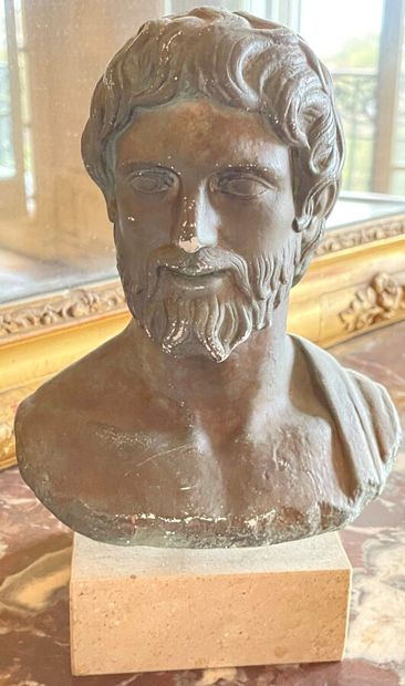 Tête d'homme barbu en plâtre patiné

Hauteur...