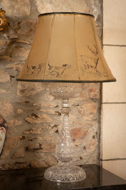 
Oil lamp in cut crystal transformed into...