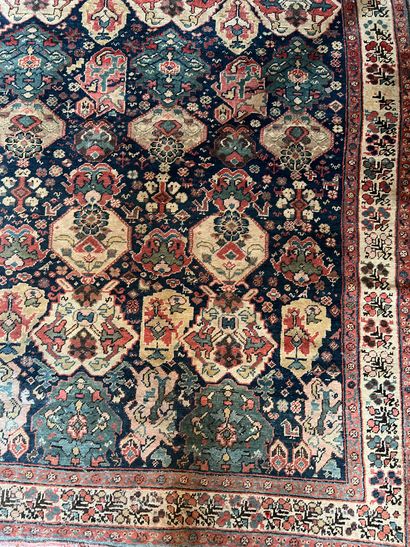 
Large gallery carpet with blue background...