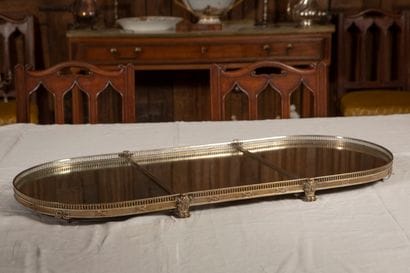 
Silvered bronze table runner decorated in...