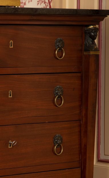 
Mahogany veneered weekly cabinet opening...
