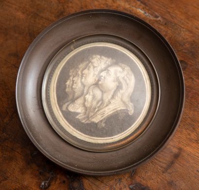 
Miniature with the effigy of Louis XVI and...