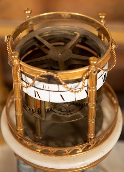 
Portico clock with four columns in white...