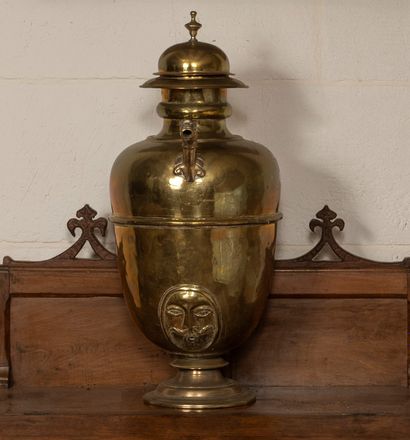 
Important copper or brass fountain on a...