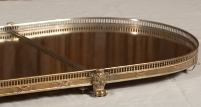 
Silvered bronze table runner decorated in...