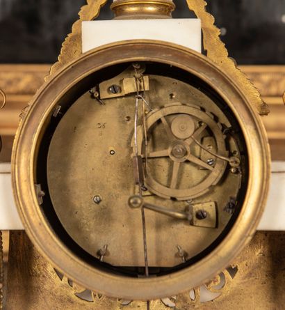 
Portico clock in white marble, the white...