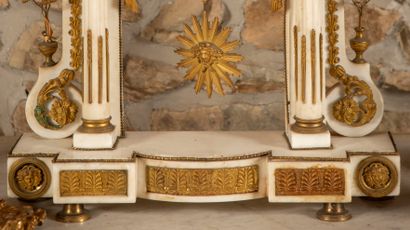 
Portico clock in white marble, the white...