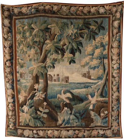 
Tapestry of greenery representing birds...