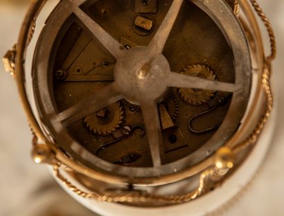 
Portico clock with four columns in white...