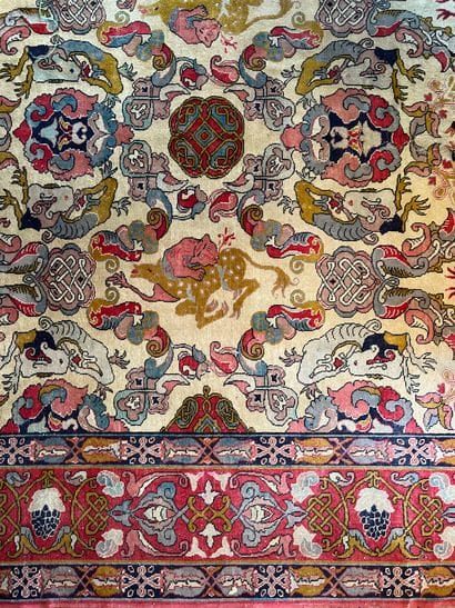 
Oriental carpet with stylized decoration...