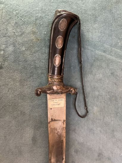 Dague de chasse poignée ébène et monture...