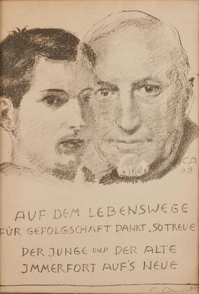 Ecole ALLEMANDE moderne

Deux portrait, 48

Lithographie...