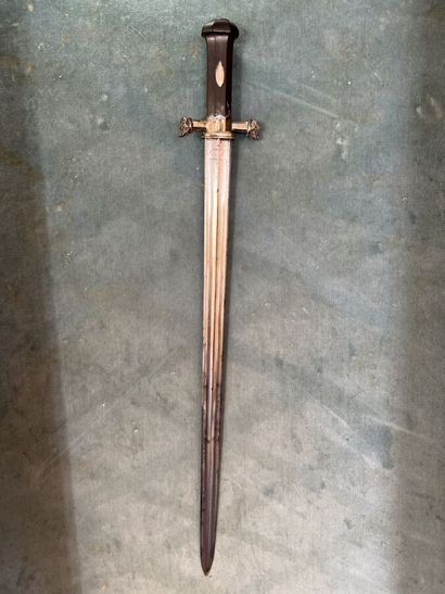 
Dague de chasse à poignée ébène ornée de...
