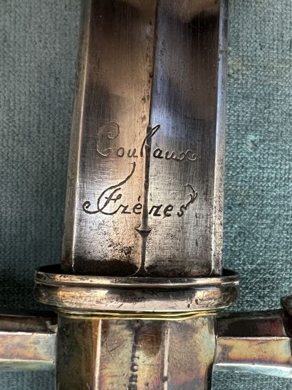 
Dague de chasse à poignée ébène ornée de...