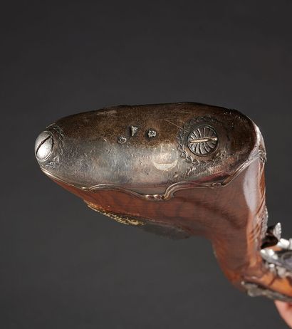 Superbe fusil de chasse à silex par ALLEVIN,...