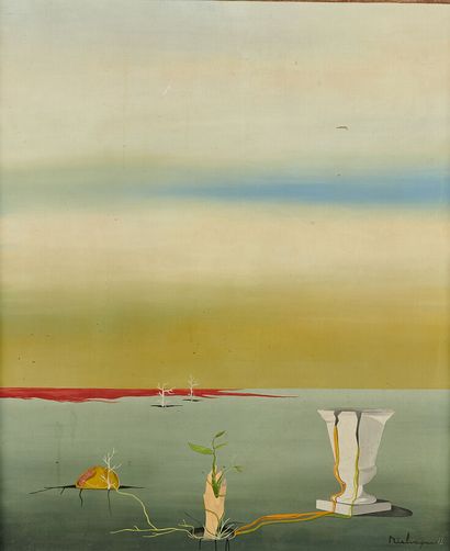 François MIELVAQUE (1934-)

Paysage surréaliste

Huile...