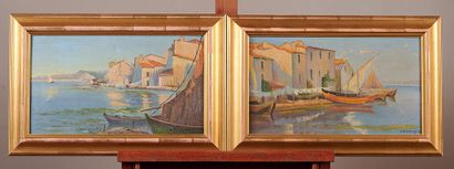 J VIGOUROUX

The Martigues

Two oils on canvas,...