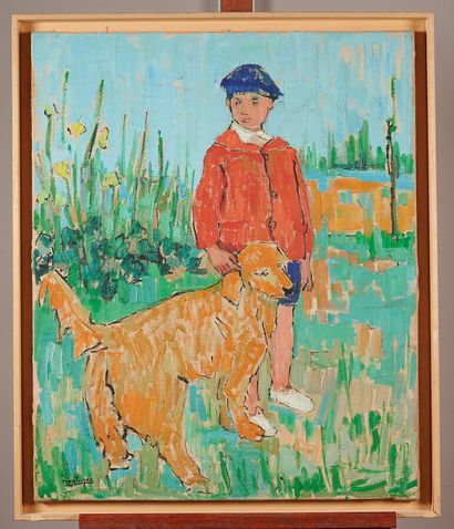 MOUNTAIN

The boy and his dog 

Oil on canvas,...