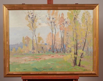 Modern School

Under wood

Oil on cardboard,...