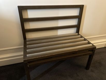 Meuble porte-valise en bois avec barres en...
