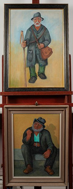 Ecole moderne

Deux portraits d'hommes âgés

Huiles...
