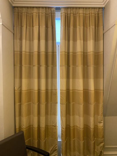 Paire de rideaux en tissu soyeux brillant...