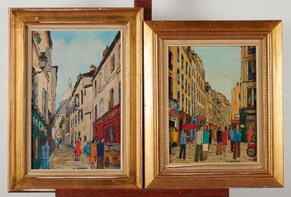 Deux huiles sur toile de R.HAMON

- Rue à...