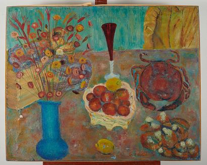 FOUGEROUX (XXe siècle)

Nature morte au vase,...
