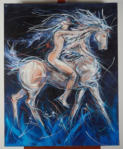 Bernard MAIGNAN

Cavalière 

Huile sur toile,...