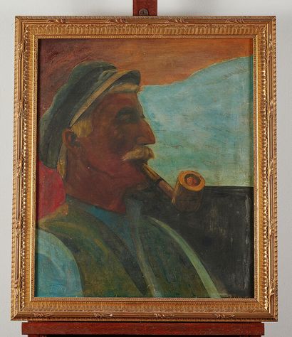 Ecole moderne

Portrait d'homme à la pipe

Huile...