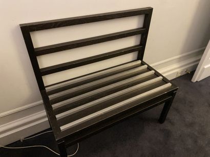 Meuble porte-valise en bois avec barres en...