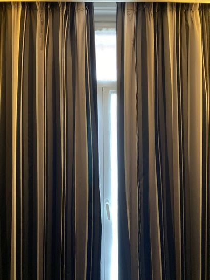 Paire de rideaux en tissu soyeux à reflet...