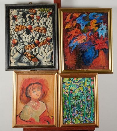 Ensemble d'huiles sur toile et carton

-...