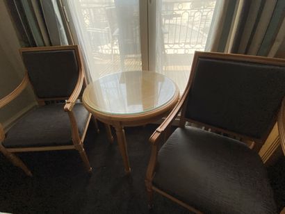 Set of living room furniture including a...