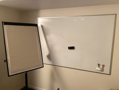 Magnetic conference board on a stand and...